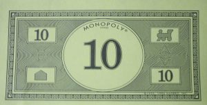 PARTS ONLY -Monopoly Board Game "1935 Deluxe First Edition Classic Reproduction" - Pack (10) $10 Money Only