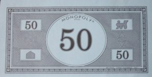 PARTS ONLY -Monopoly Board Game "1935 Deluxe First Edition Classic Reproduction" - Pack (10) $50 Money Only