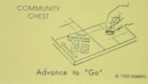 PARTS ONLY -Monopoly Board Game "1935 Deluxe First Edition Classic Reproduction" - #13 Community Chest Card Only