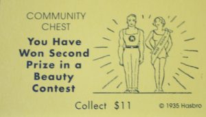 PARTS ONLY -Monopoly Board Game "1935 Deluxe First Edition Classic Reproduction" - #16 Community Chest Card Only