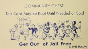 PARTS ONLY -Monopoly Board Game "1935 Deluxe First Edition Classic Reproduction" - #9 Community Chest Card Only