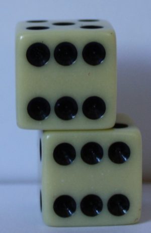 PARTS ONLY -Monopoly Board Game "1935 Deluxe First Edition Classic Reproduction" - (2) Dice