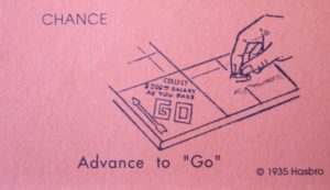 PARTS ONLY -Monopoly Board Game "1935 Deluxe First Edition Classic Reproduction" - #10 Chance Card Only