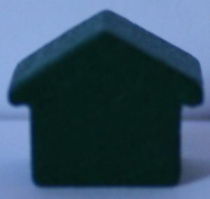 PARTS ONLY -Monopoly Board Game "1935 Deluxe First Edition Classic Reproduction" - (1) Green Wooden House Only