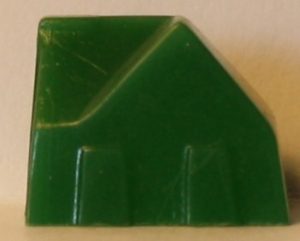 PARTS ONLY -Monopoly Board Game - (1) Shaped Dark Green House Only