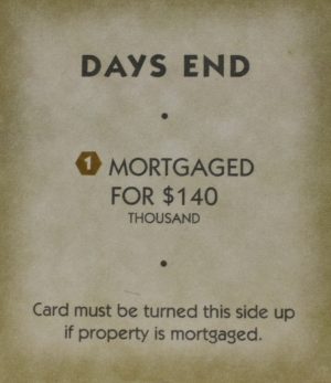 PARTS ONLY - Monopoly "Tropical Tycoon" DVD Board Game - (1) Days End Title Deed Card Only