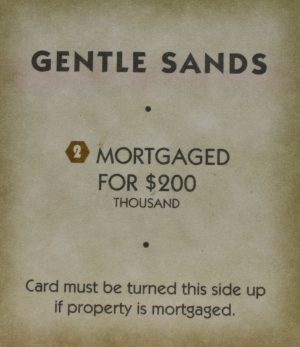 PARTS ONLY - Monopoly "Tropical Tycoon" DVD Board Game - (1) Gentle Sands Title Deed Card Only