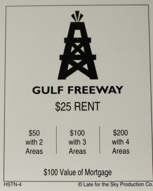 PARTS ONLY -Houston In-A-Box Board Game - "Gulf Freeway" Title Deed Card Only