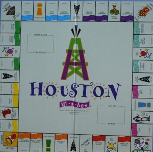 PARTS ONLY -Houston In-A-Box Board Game - Game Board Only