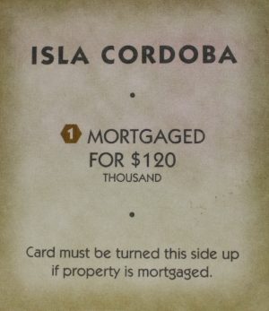PARTS ONLY - Monopoly "Tropical Tycoon" DVD Board Game - (1) Isla Cordoba Title Deed Card Only