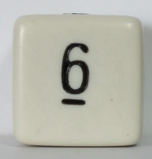 PARTS ONLY -Bionicle "Quest for Makuta" Adventure Board Game - (1) White Specialty Power Die Only