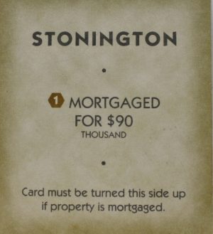 PARTS ONLY - Monopoly "Tropical Tycoon" DVD Board Game - (1) Stonington Title Deed Card Only