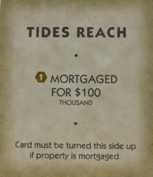 PARTS ONLY - Monopoly "Tropical Tycoon" DVD Board Game - (1) Tides Reach Title Deed Card Only