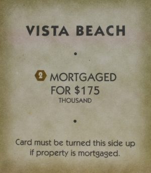 PARTS ONLY - Monopoly "Tropical Tycoon" DVD Board Game - (1) Vista Beach Title Deed Card Only