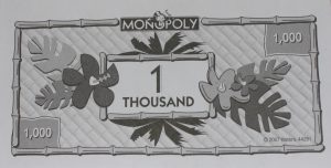 PARTS ONLY - Monopoly "Tropical Tycoon" DVD Board Game - Pack (10) $1 Thousand Dollars Only