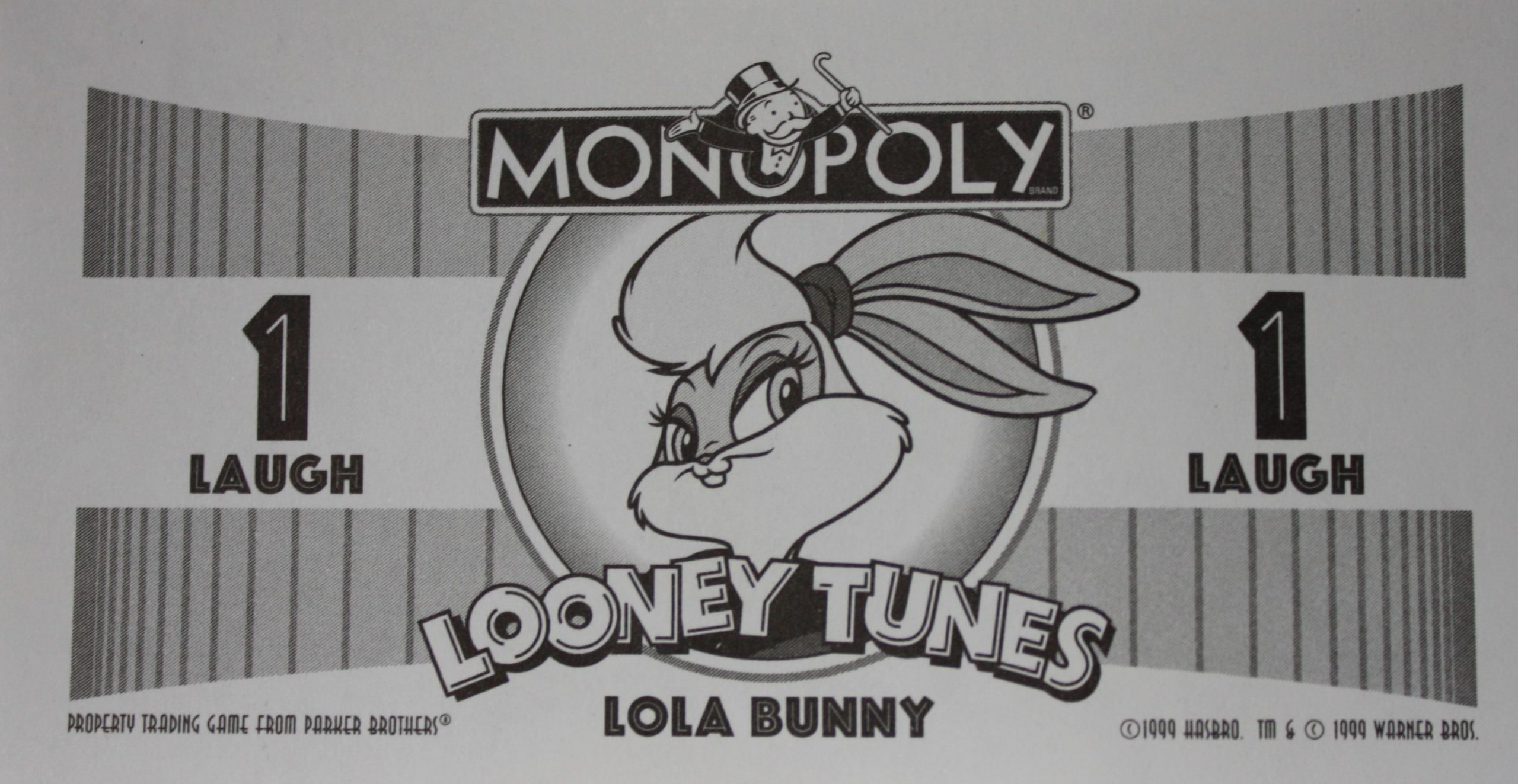 PARTS ONLY - Monopoly Looney Tunes - Pack (10) 1 Laugh Money