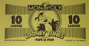 PARTS ONLY - Monopoly Looney Tunes - Pack (10) 10 Laugh Money