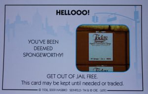 PARTS ONLY - Monopoly Seinfeld Board Game - #15 Hellooo! Card Only