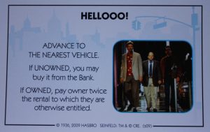 PARTS ONLY - Monopoly Seinfeld Board Game - #12 Hellooo! Card Only