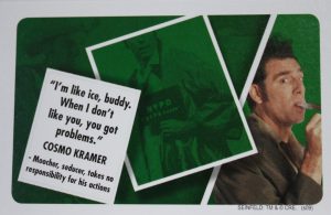 PARTS ONLY - Clue Seinfeld Board Game - #4 Kramer Personality Card Only