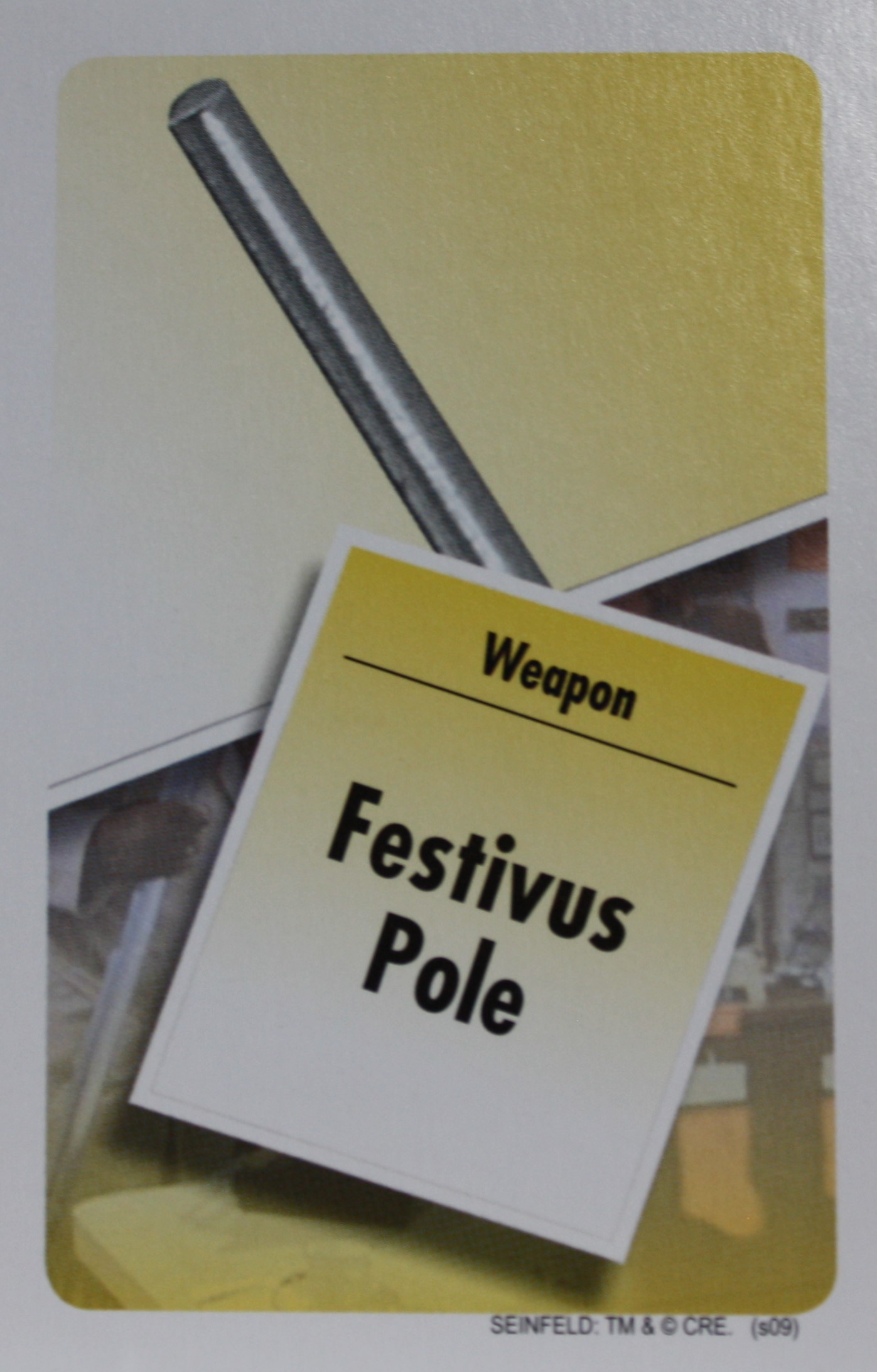 PARTS ONLY - Clue Seinfeld Board Game - #11 Festivus Pole Weapon Card Only