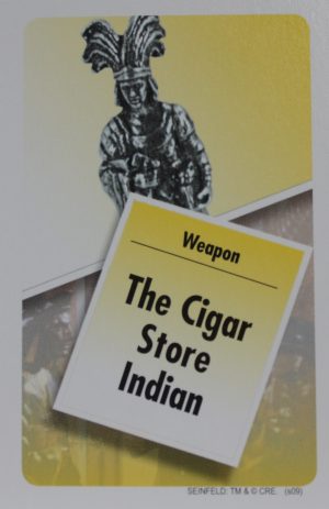 PARTS ONLY - Clue Seinfeld Board Game - #12 The Cigar Store Indian Weapon Card Only