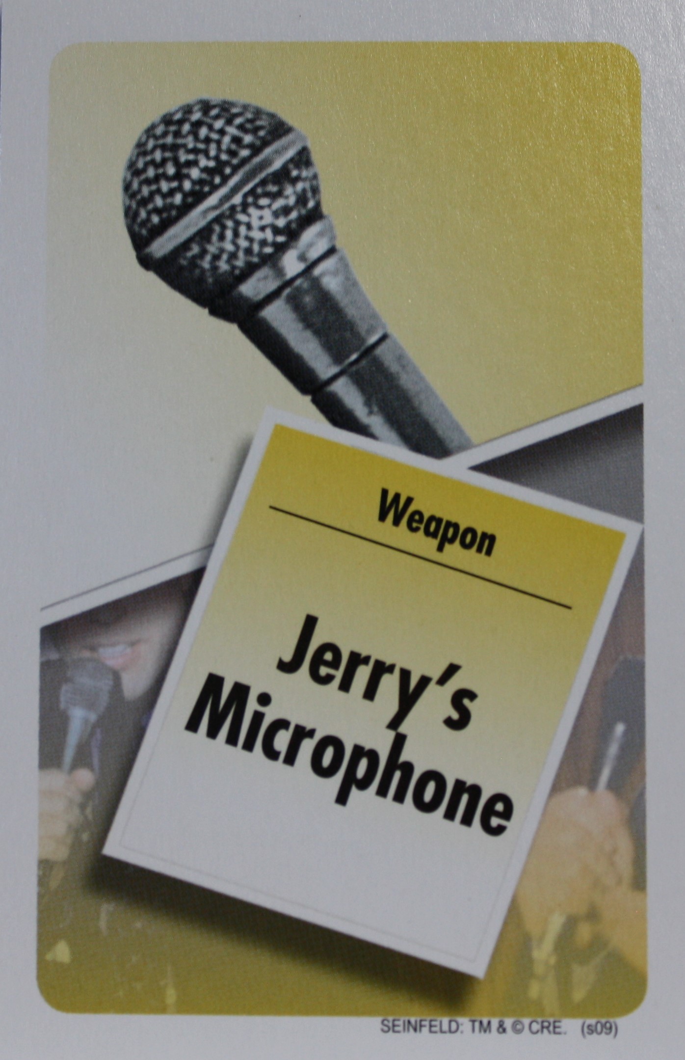 PARTS ONLY - Clue Seinfeld Board Game - #18 Jerry's Microphone Weapon Card Only