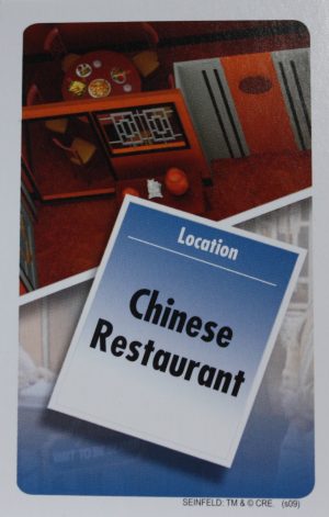 PARTS ONLY - Clue Seinfeld Board Game - #2 Chinese Restaurant Rumor Card Only