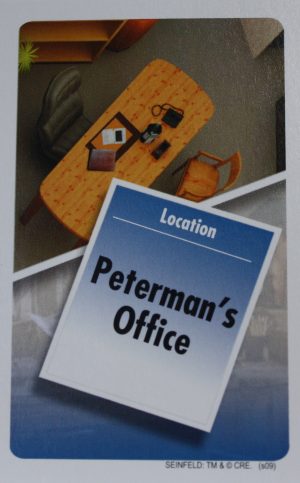 PARTS ONLY - Clue Seinfeld Board Game - #3 Peterman's Office Rumor Card Only