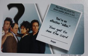 PARTS ONLY - Clue Seinfeld Board Game - #10 Intrigue Card Only
