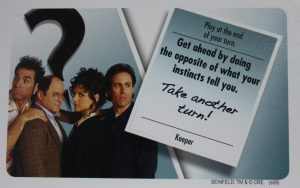 PARTS ONLY - Clue Seinfeld Board Game - #2 Intrigue Card Only