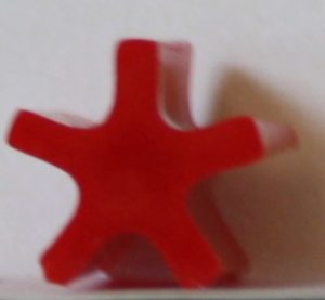 PARTS ONLY -  Risk World Conquest Board Game 1975 Version - (1) Red Ten Army Replacement Piece