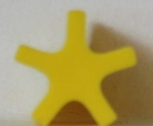 PARTS ONLY-Risk World Conquest Board Game 1975 Version - (1) Yellow Ten Army Replacement Piece