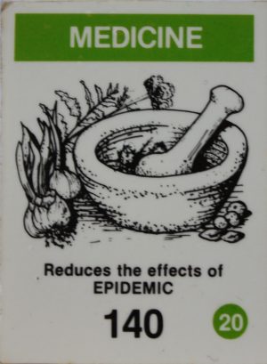 PARTS ONLY - Civilization Board Game - (1) Medicine Card Only