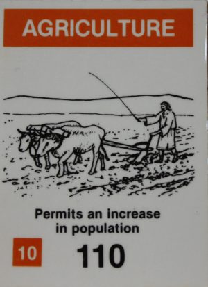 PARTS ONLY - Civilization Board Game - (1) Agriculture Card Only