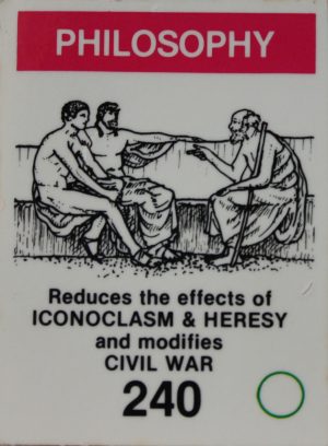 PARTS ONLY Civilization Board Game - (1) Philosophy Card Only