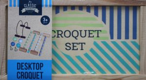 Desktop Croquet Set in Wood Box