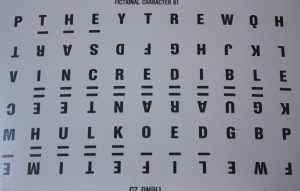 PARTS ONLY Wheel Of Fortune (Australia 1987) Board Game  - #1 Puzzle Card