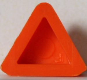 PARTS ONLY - Trivial Pursuit The Lord Of The Rings Trilogy Board Game - Set (4) Orange Scoring Wedges Only