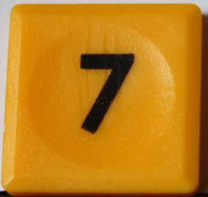 PARTS ONLY - Code Sudoku Game - (1) Number 7 Only