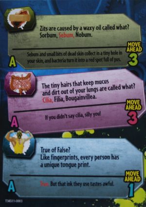 PARTS ONLY - Doctor Dreadful Scabs N' Guts Board Game - (31) Question Cards Only