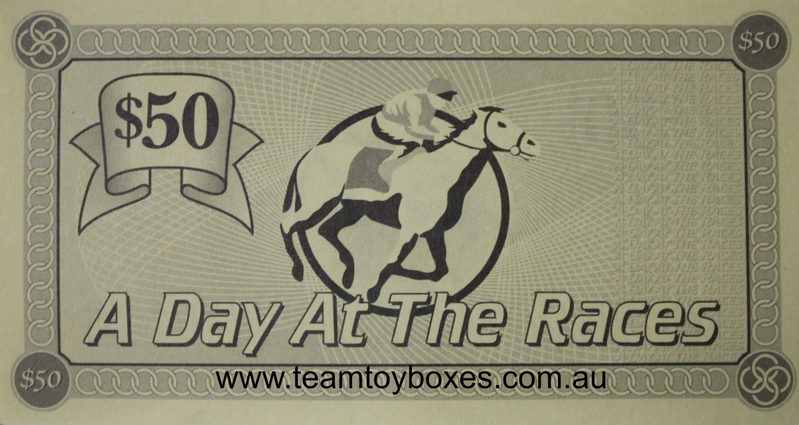 PARTS ONLY - A Day At The Races Board Game - (1) Pack of 10 $50 Notes Only