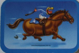 PARTS ONLY - Horse Stakes Game - Set (6) Blue Race Cards Only
