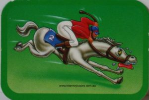 PARTS ONLY - Horse Stakes Game - Set (6) Green Race Cards Only