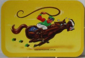 PARTS ONLY - Horse Stakes Game - Set (6) Yellow Race Cards Only