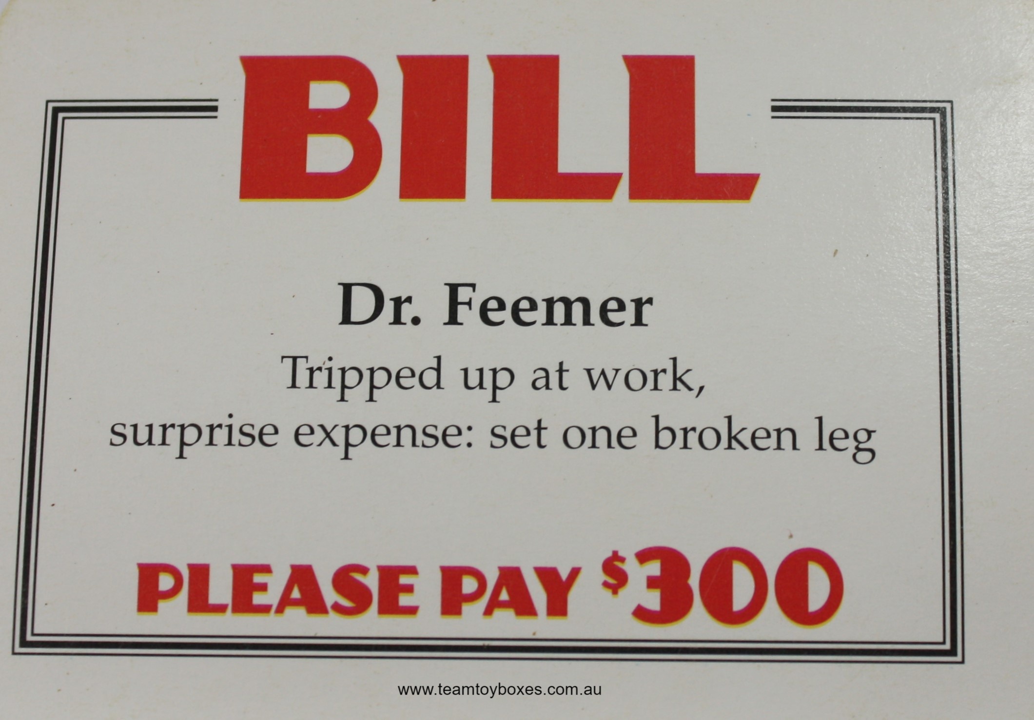 PARTS ONLY - Payday Board Game (2000) - #8 Mail Card