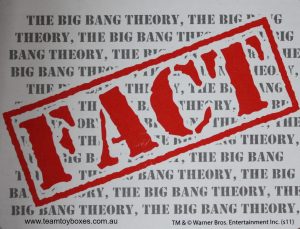 PARTS ONLY - The Big Bang Theory Fact or Fiction Trivia Board Game - (1) Fact Card Only