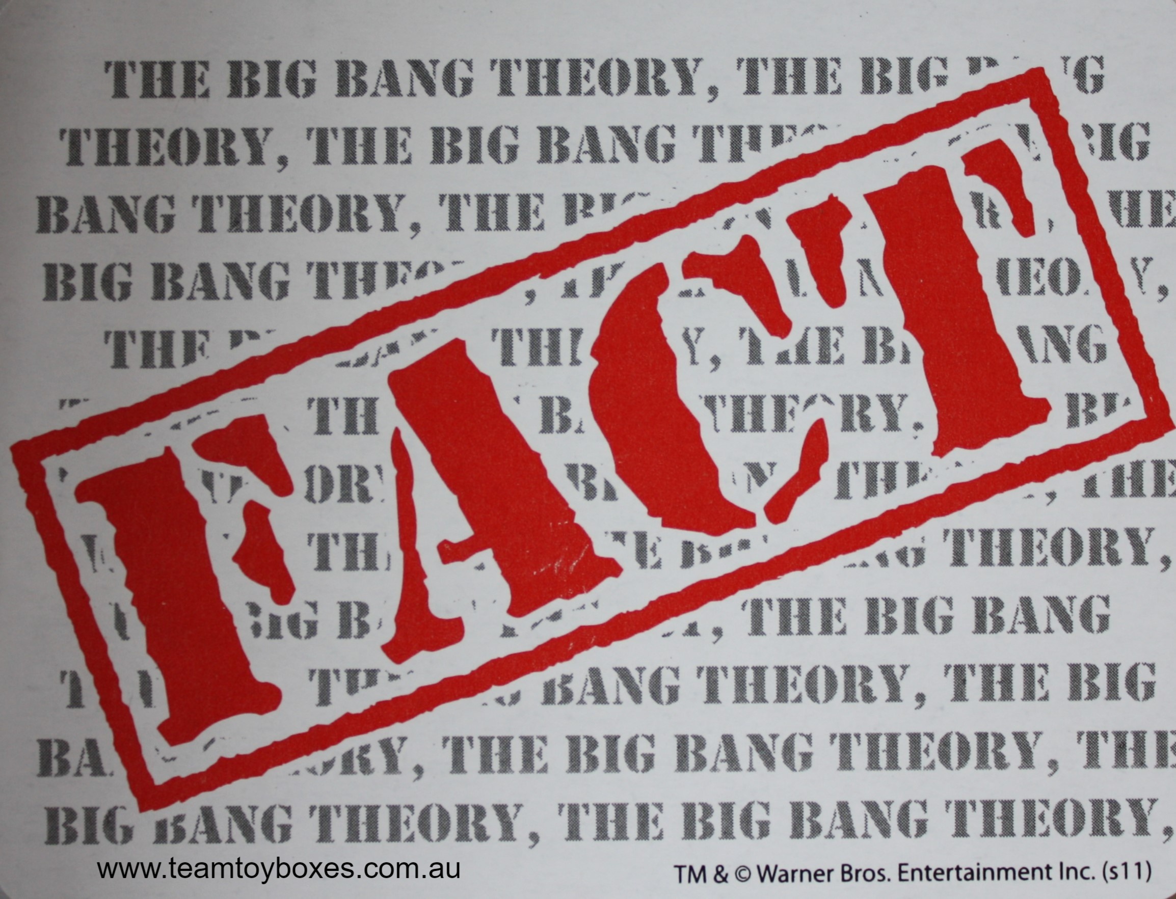 PARTS ONLY - The Big Bang Theory Fact or Fiction Trivia Board Game - (1) Fact Card Only