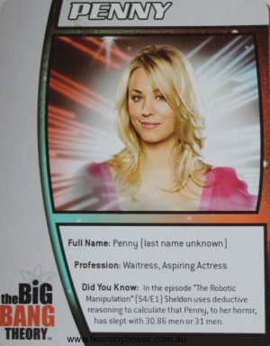 PARTS ONLY - The Big Bang Theory Fact or Fiction Trivia Board Game - (1) Penny Character Card Only