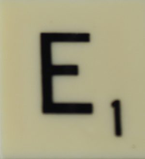 PARTS ONLY - Scrabble Board Game T R Urban 1955 Version - (1) Letter E Only